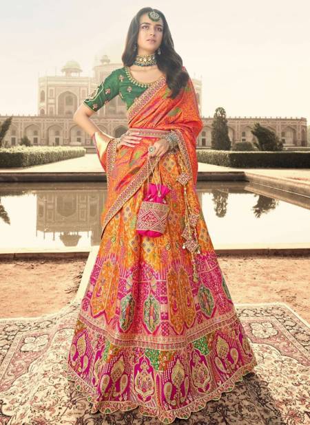 Orange Colour Vrindavan Vol 29 Royal New Latest Designer Ethnic Wear Silk Lehenga Choli Collection 10197